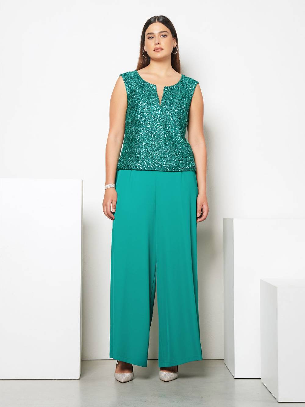 Rinascimento Top Curvy Paillettes Vendita