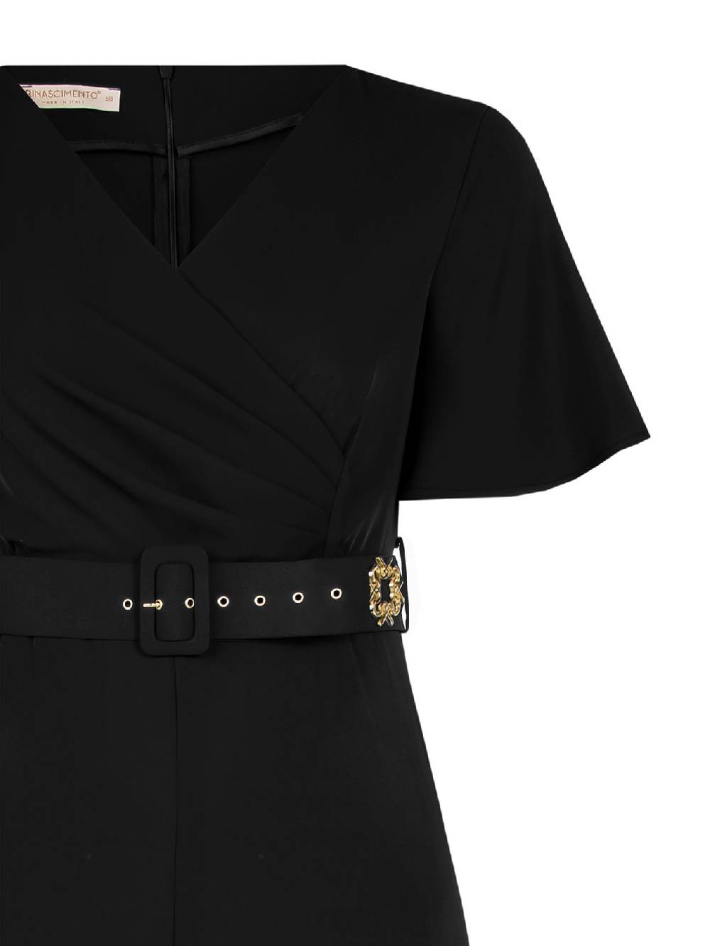 Rinascimento Tuta Curvy con Cintura Nero Novità