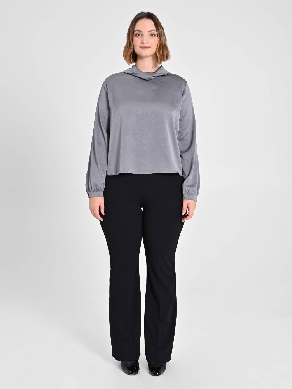 Rinascimento Blusa Grigia Curvy Negozio