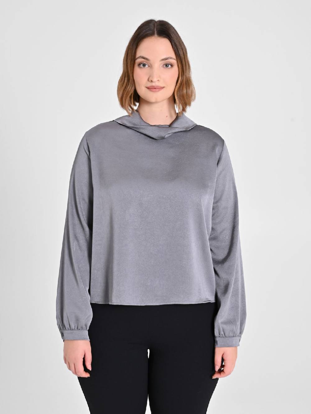 Rinascimento Blusa Grigia Curvy Negozio