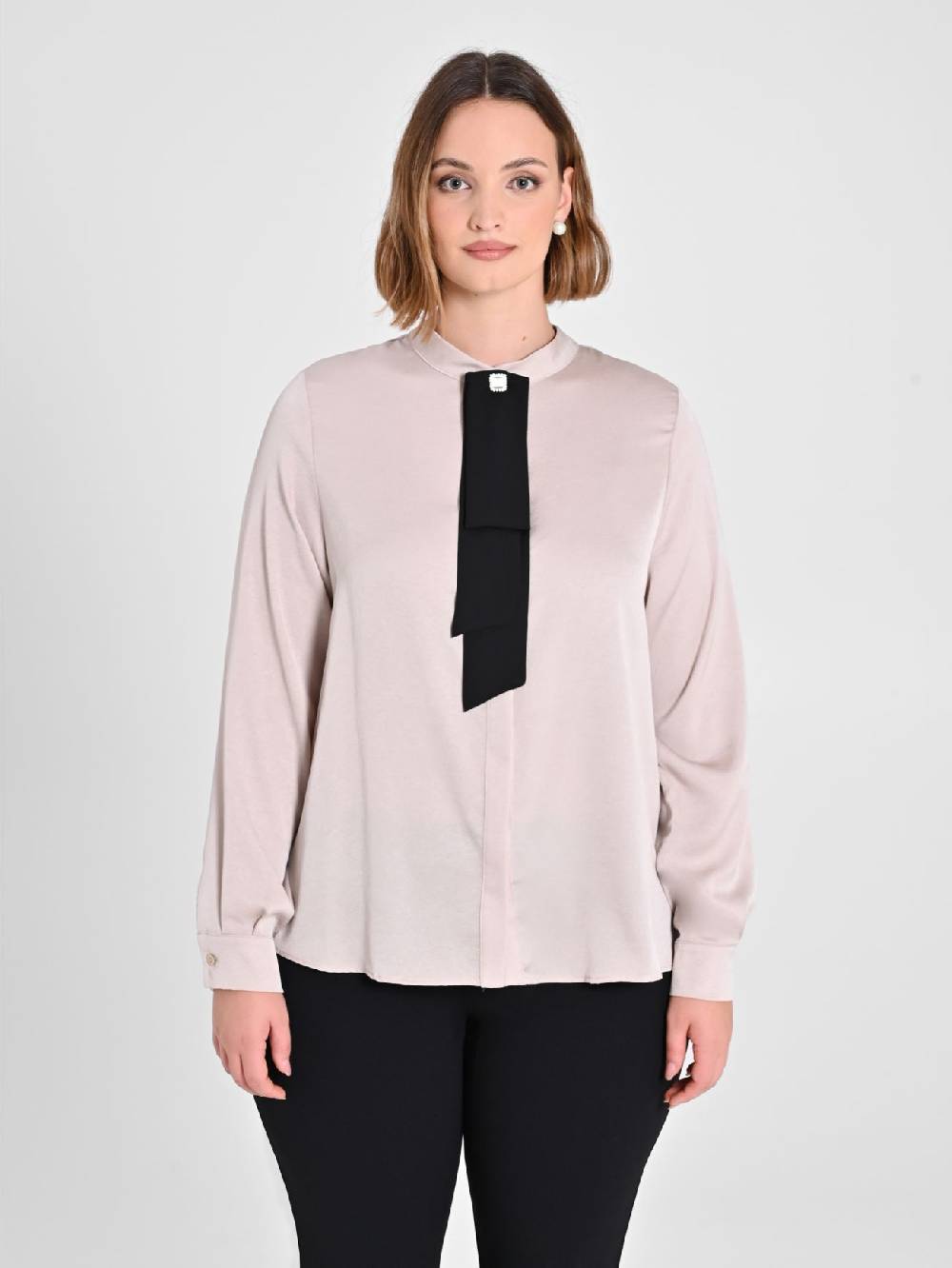 Rinascimento Camicia Curvy con Cravattino Removibile In Saldo