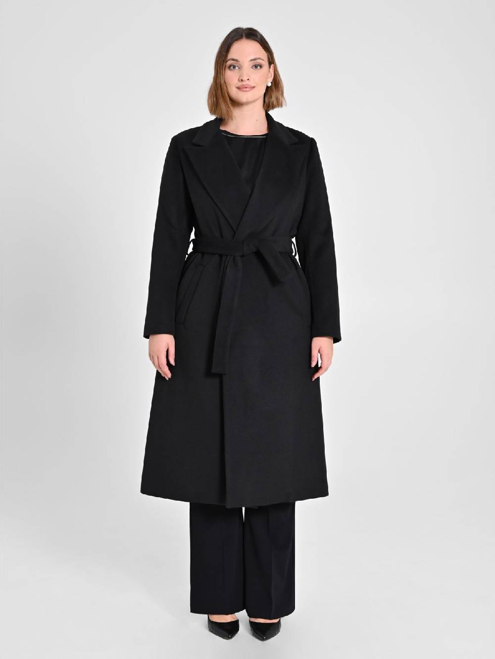 Rinascimento Cappotto Curvy Nero Spedizione gratuita