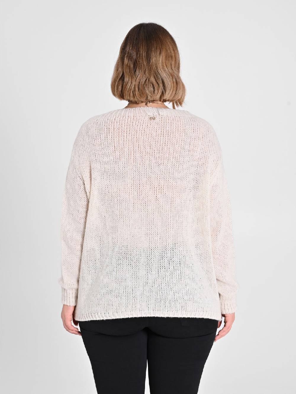 Rinascimento Maglioncino Curvy Bianco Sconto di tempo limitato