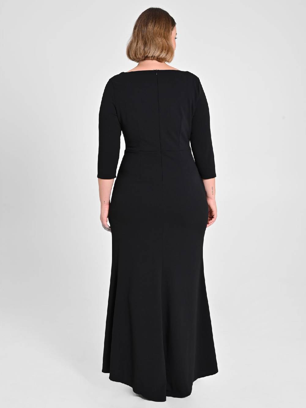 Rinascimento Abito Lungo Curvy Nero Grande vendita