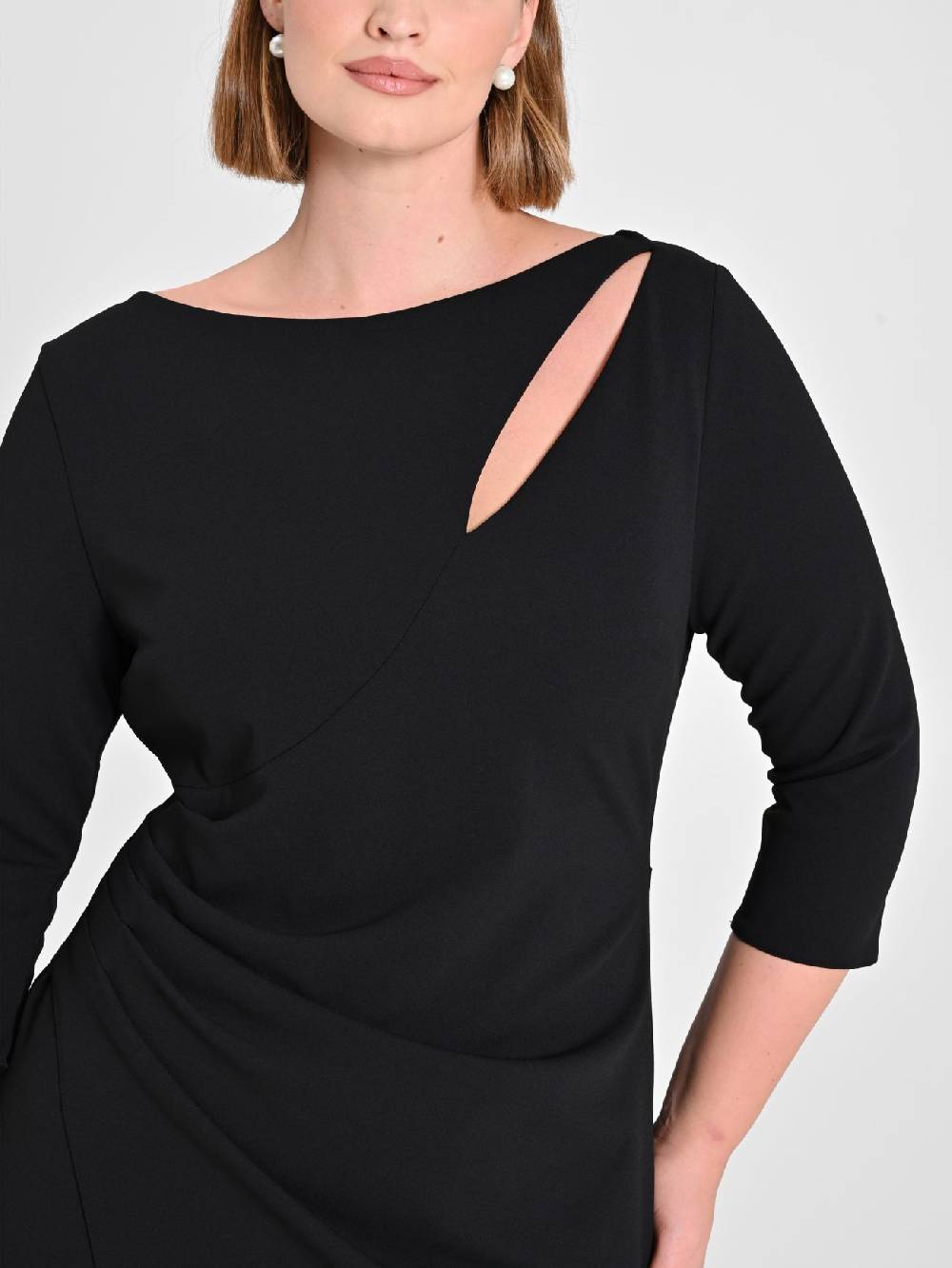 Rinascimento Abito Lungo Curvy Nero Grande vendita