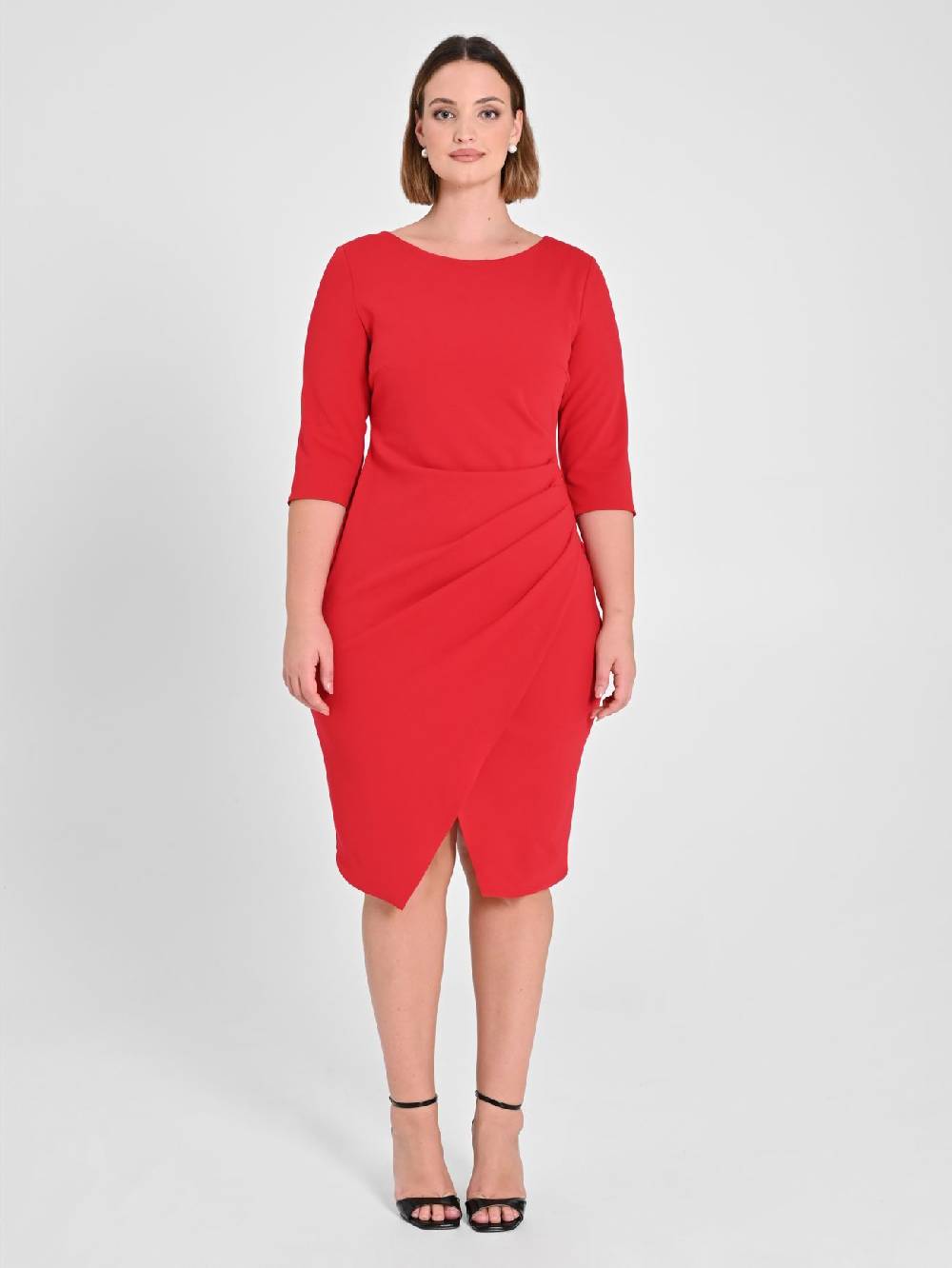 Rinascimento Tubino Curvy Rosso Shopping online