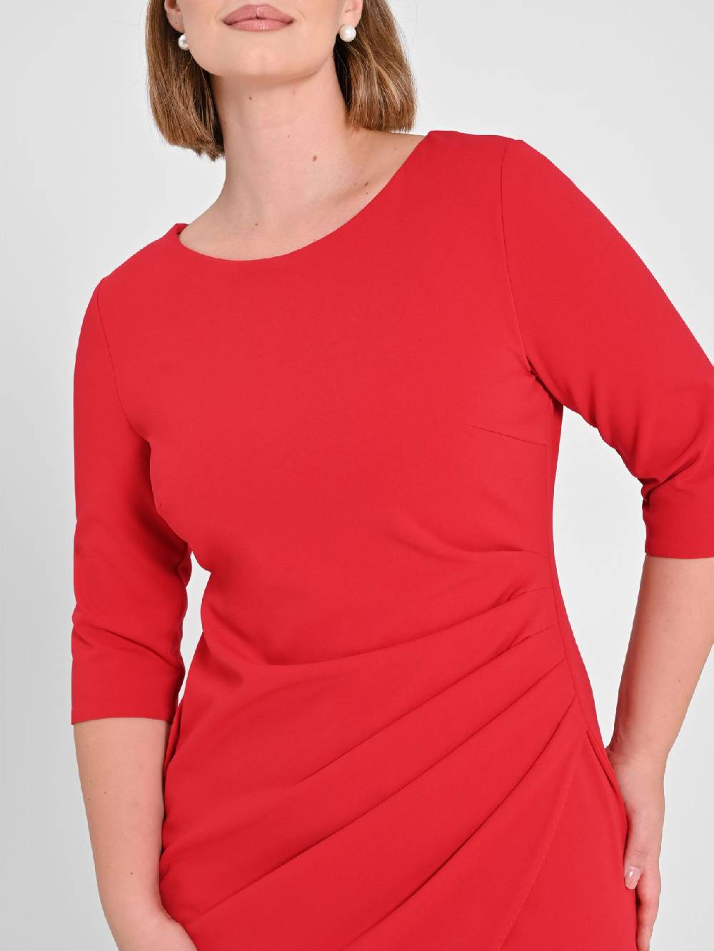 Rinascimento Tubino Curvy Rosso Shopping online