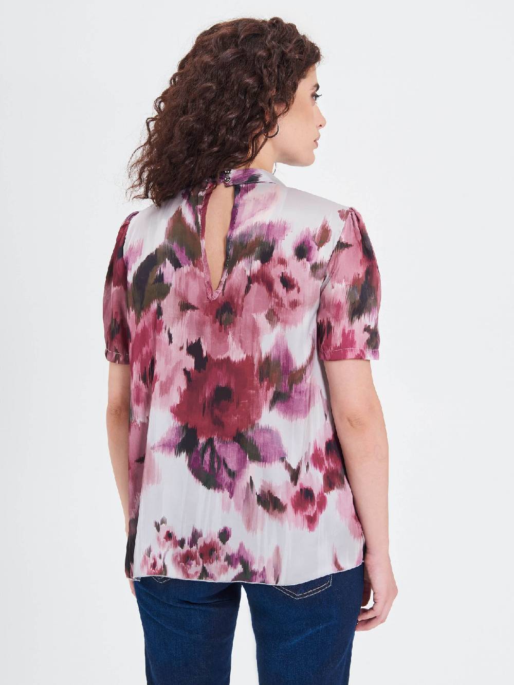Rinascimento Blusa Curvy stampa Fiori Astratti Offerta per la Festa della Mamma