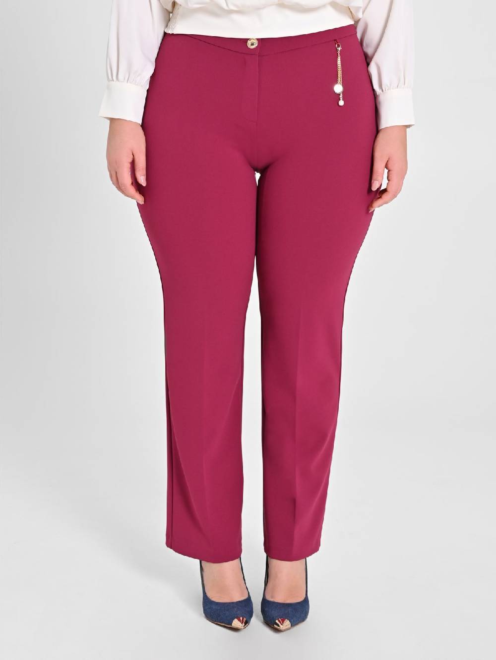 Rinascimento Pantaloni Curvy Bordeaux Offerta San Valentino
