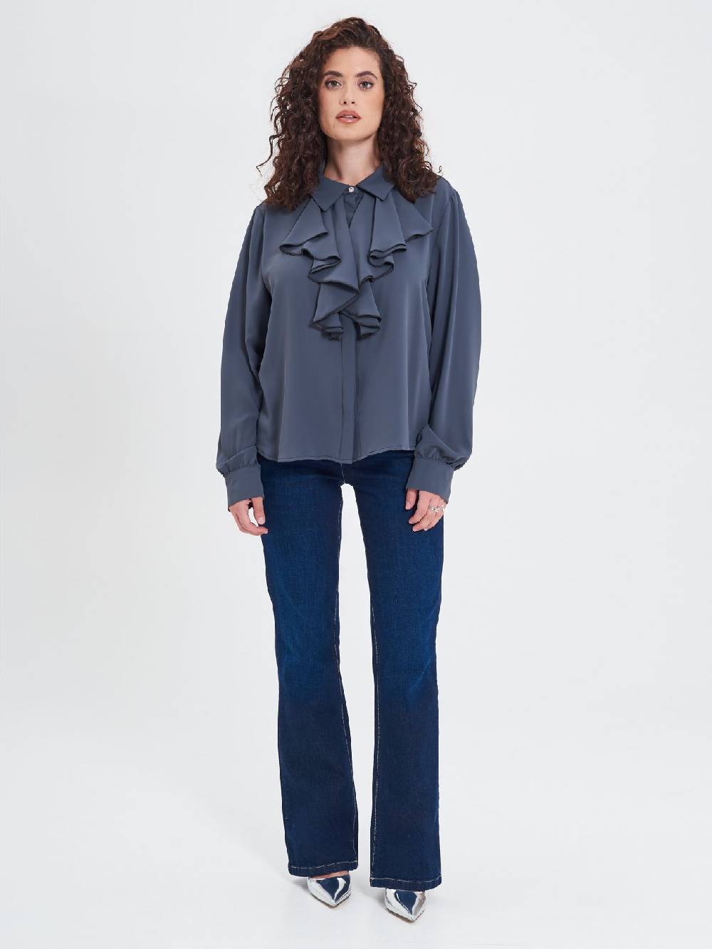 Rinascimento Camicia Curvy Volants Latest fashion