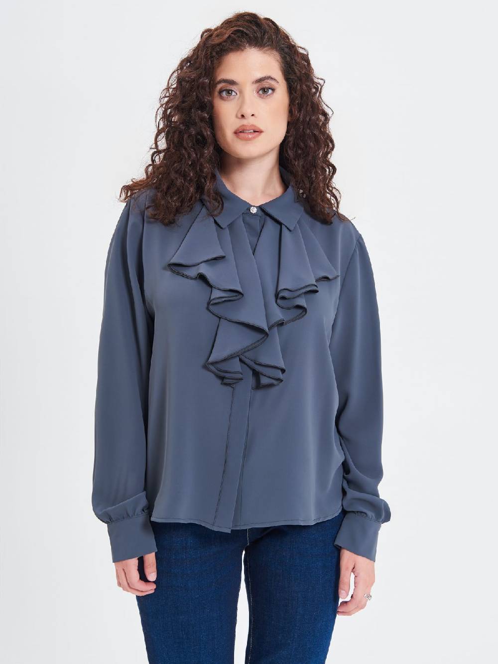 Rinascimento Camicia Curvy Volants Latest fashion