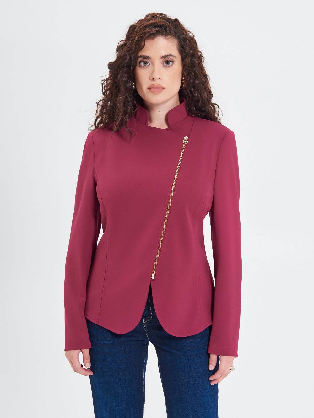 Rinascimento Giacca Curvy Bordeaux Grandi sconti