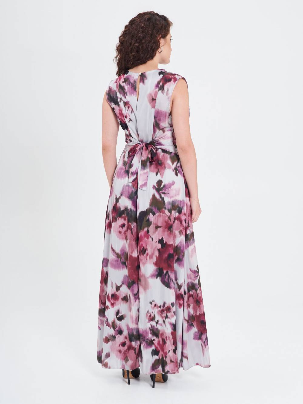 Rinascimento Abito Curvy stampa Fiori Astratti Offerte speciali