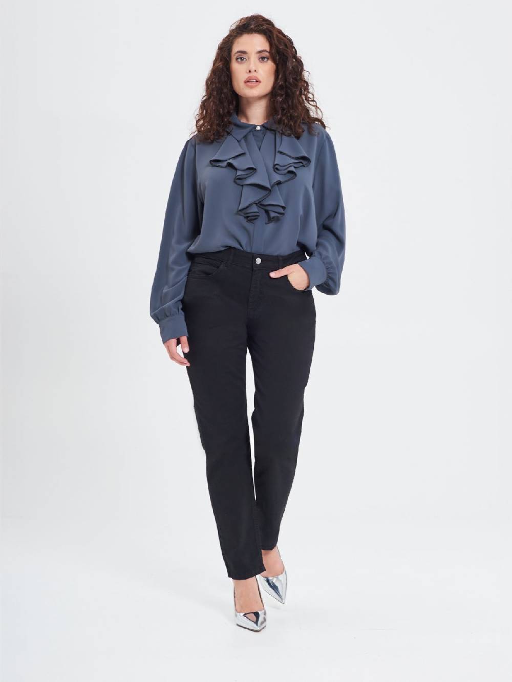 Rinascimento Jeans Curvy Neri Prezzo basso