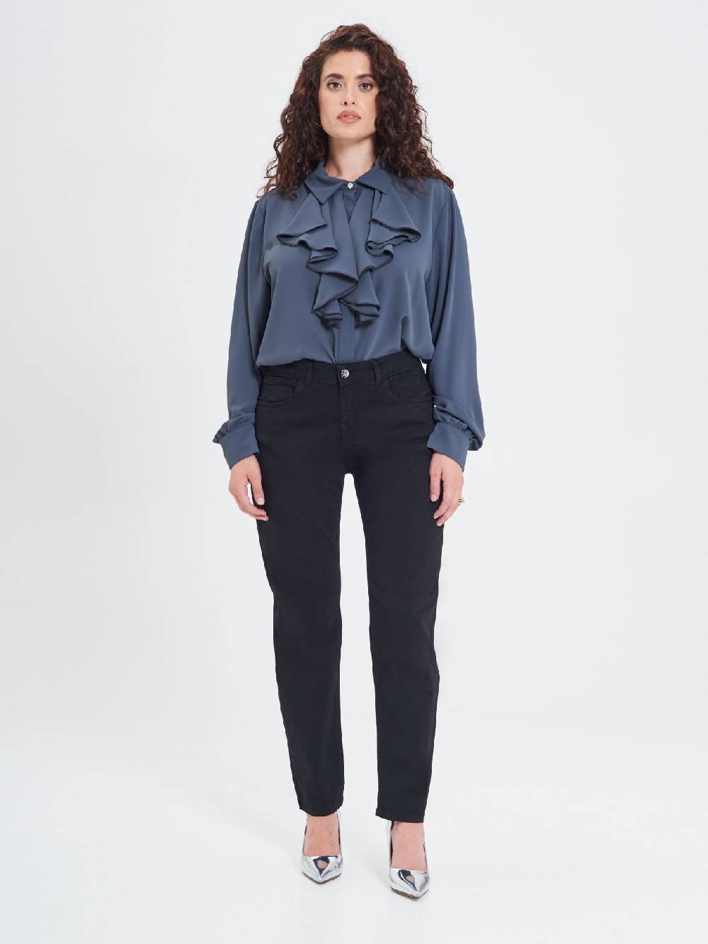 Rinascimento Jeans Curvy Neri Prezzo basso