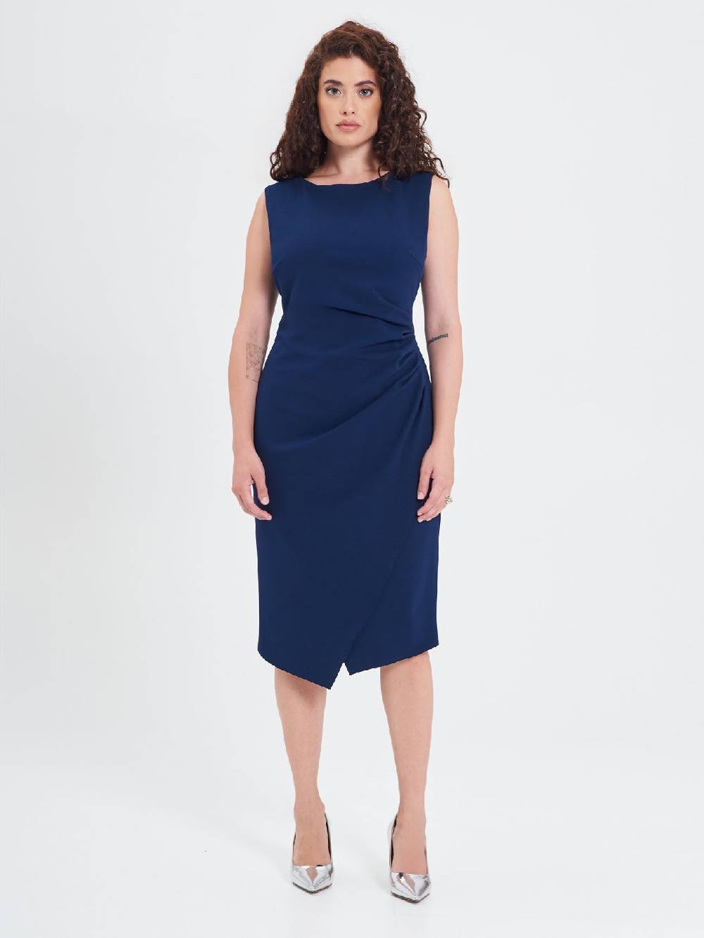 Rinascimento Tubino Curvy Drappeggiato Super Saving Price