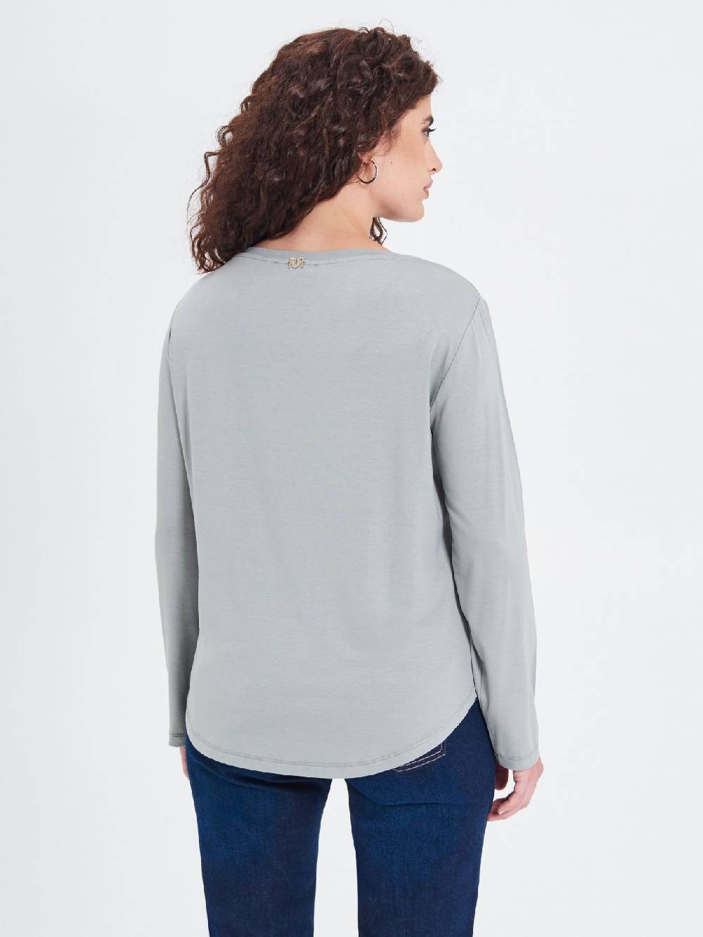 Rinascimento Blusa Curvy Envers Satin Grigia Rilascio limitato