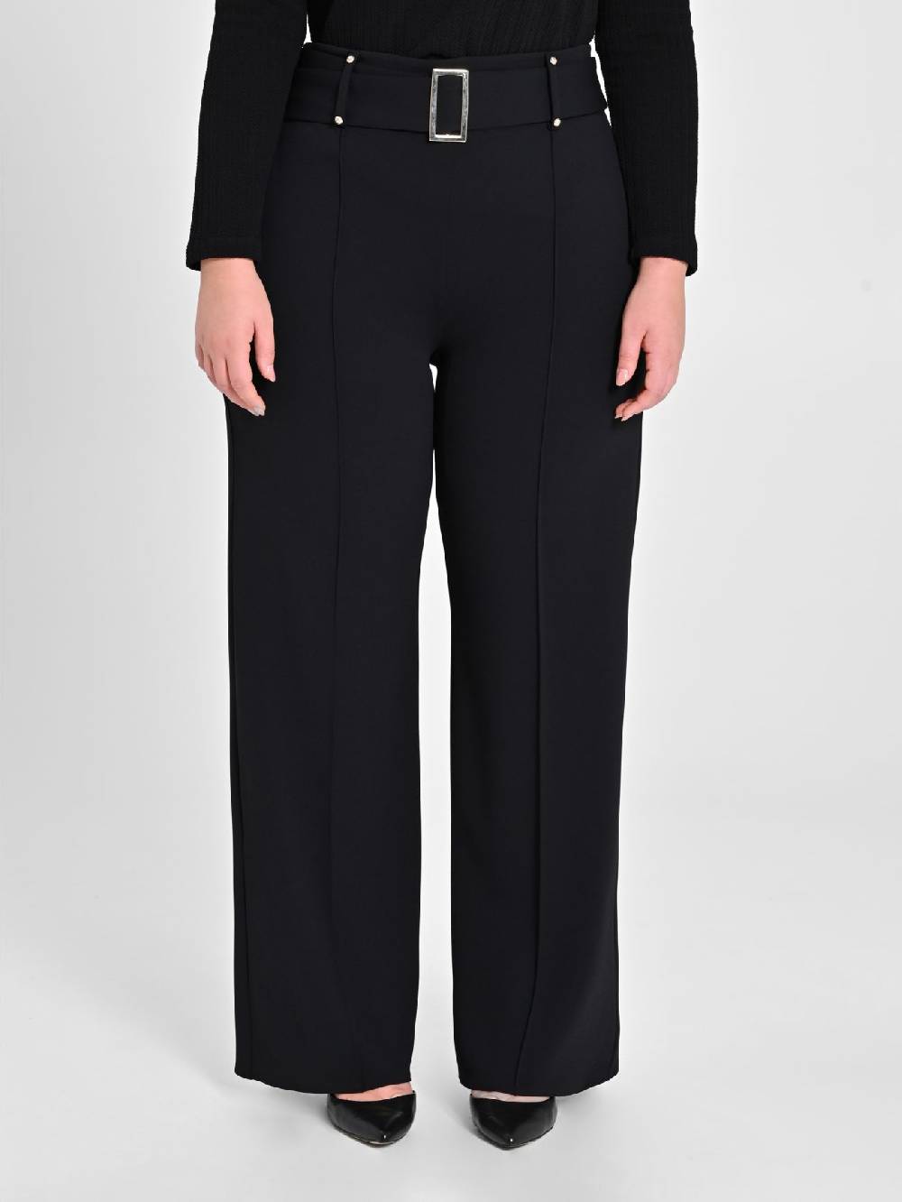 Rinascimento Pantaloni Curvy Neri Fino al 65% di sconto