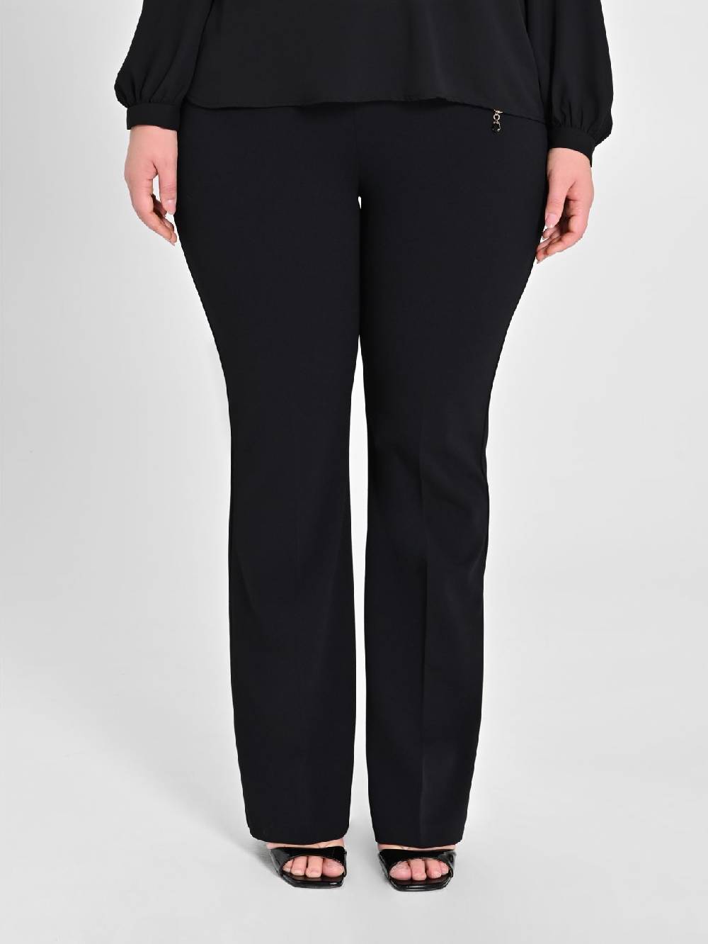 Rinascimento Pantaloni Curvy Neri Offerta speciale della fabbrica