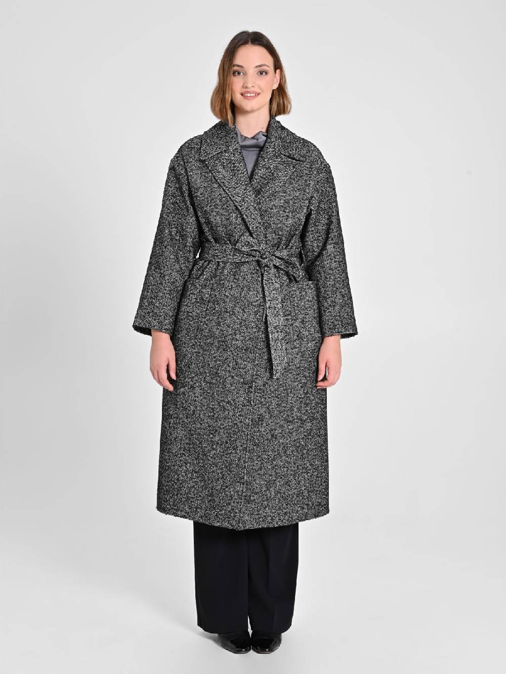 Rinascimento Cappotto Curvy Black & White Discount Store per i nuovi prodotti