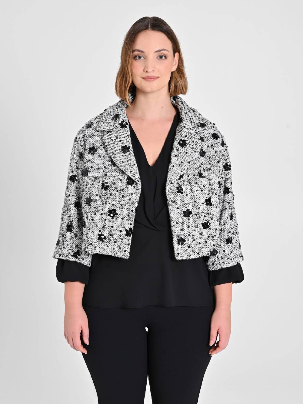 Rinascimento Giacca Curvy Black & White Solo un giorno rimasto