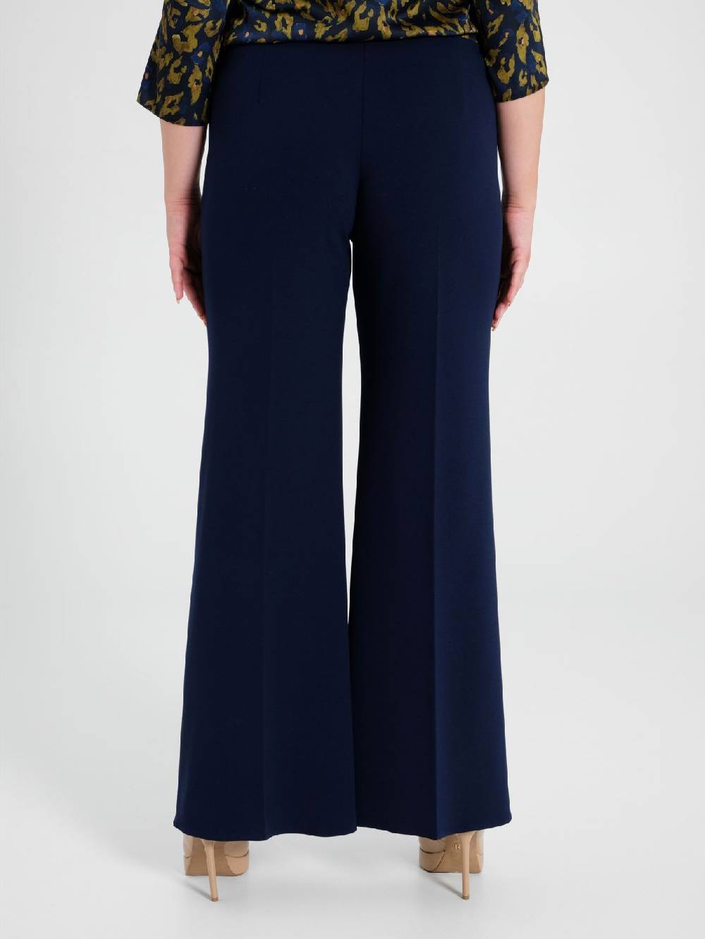 Rinascimento Pantaloni Curvy Palazzo Blu Enormi sconti