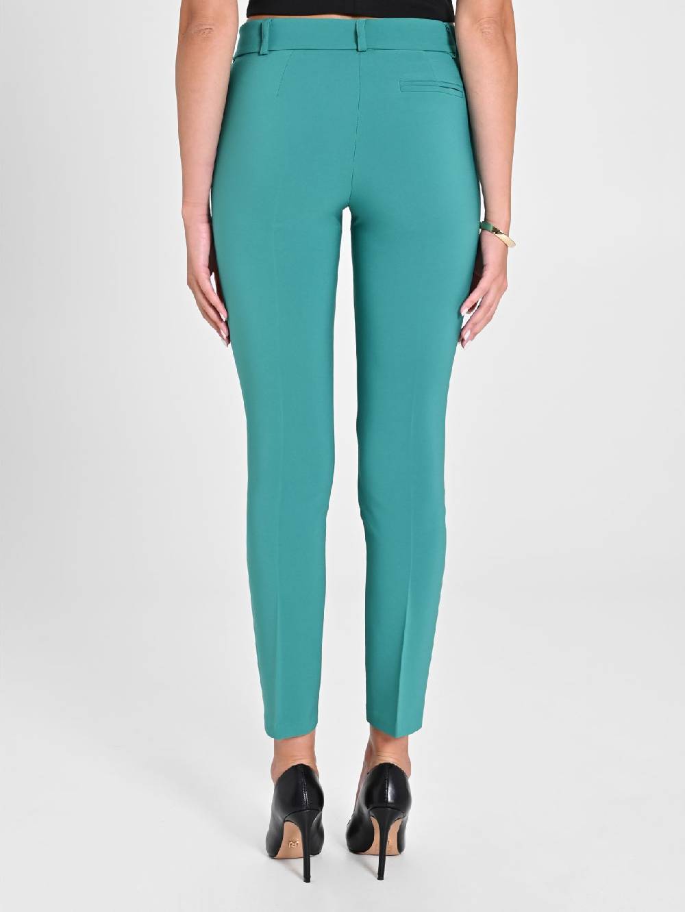 Rinascimento Pantaloni Straight in Tessuto Tecnico Verde Giada Officina
