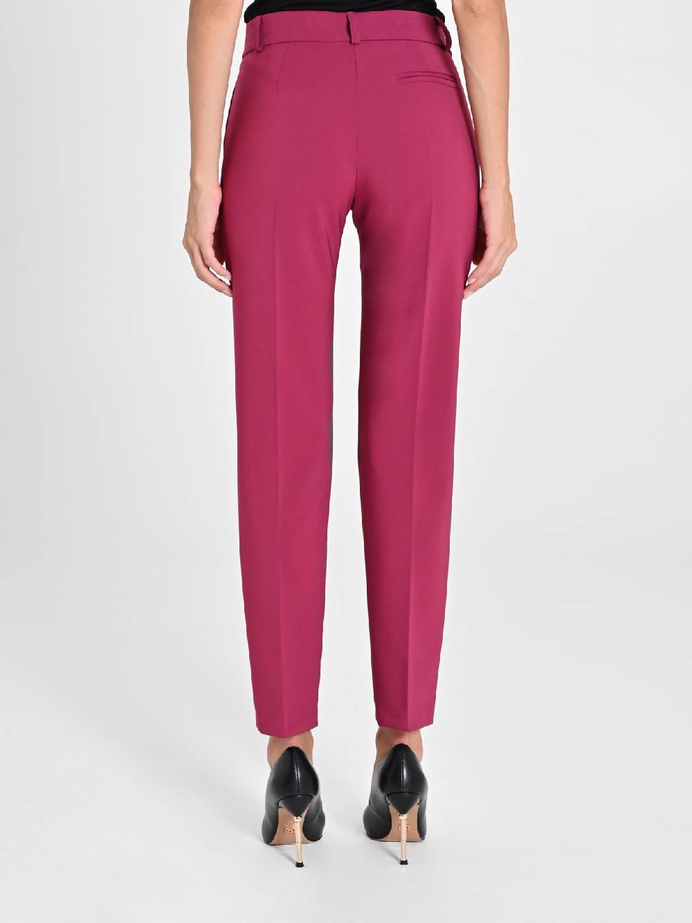 Rinascimento Pantaloni Straight in Tessuto Tecnico Bordeaux Limitato a 3 giorni