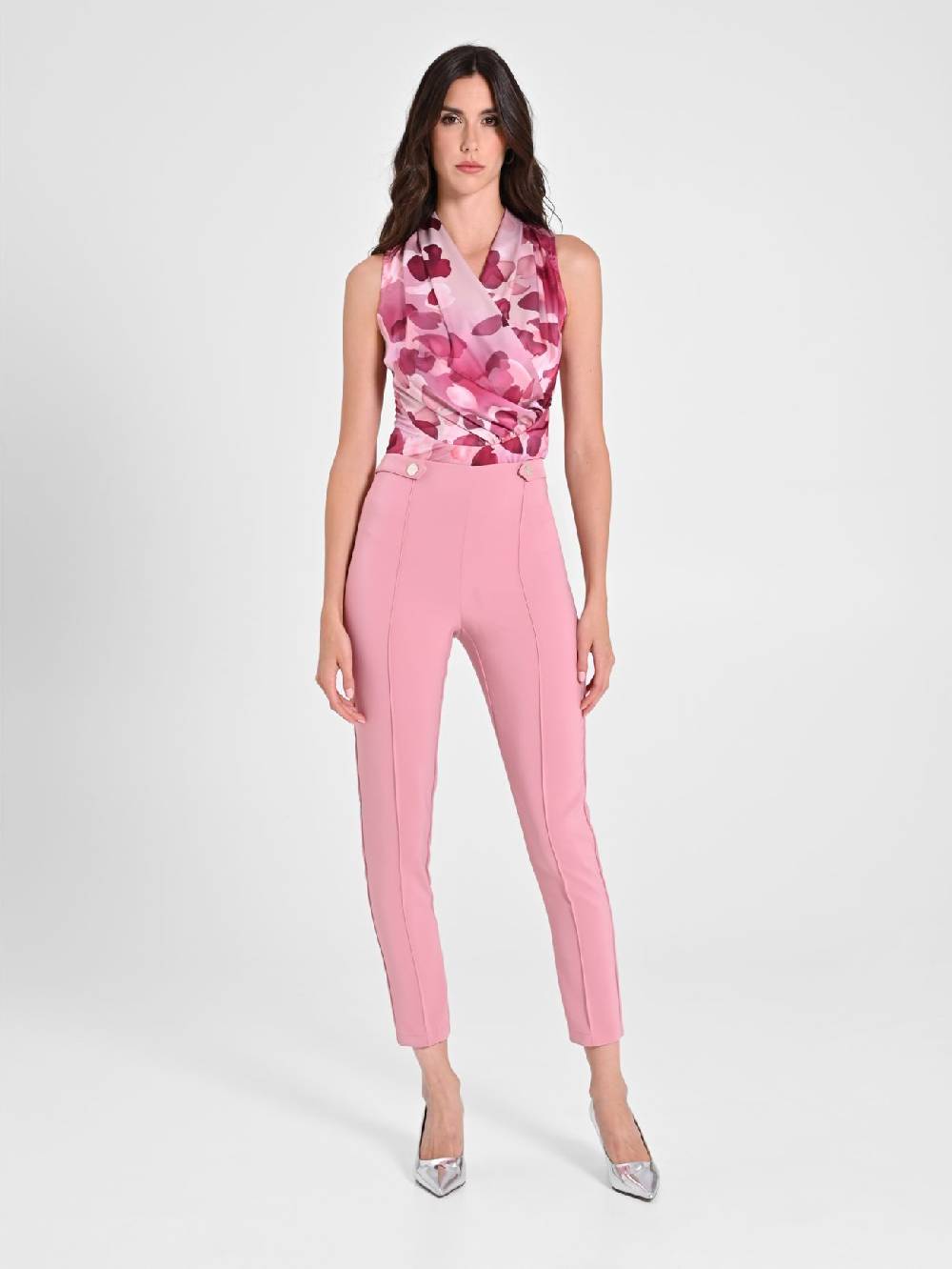Rinascimento Pantaloni con Pattine Rosa Antico Sconti questo mese