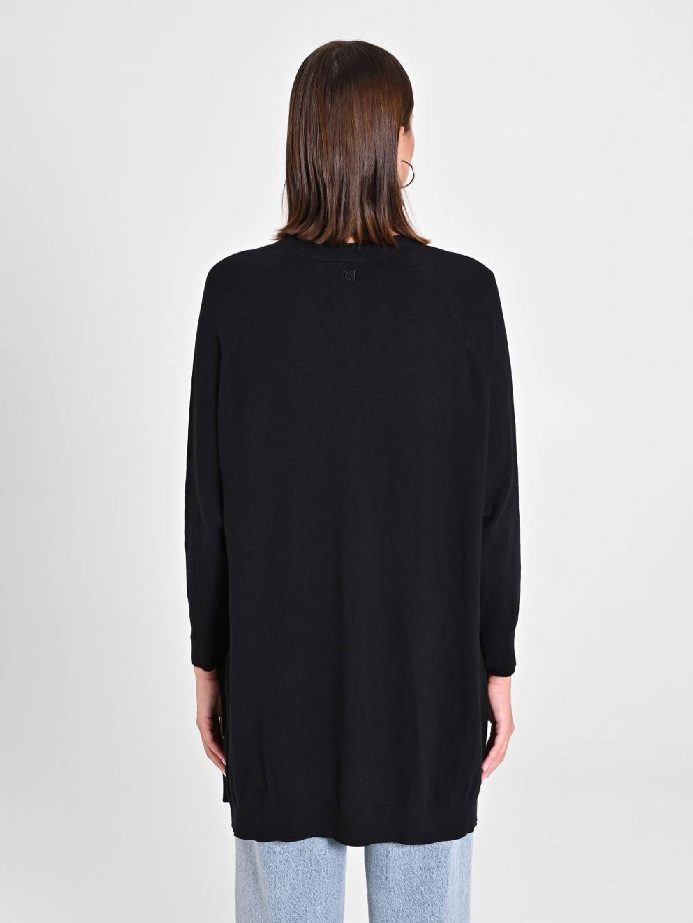 Rinascimento Cardigan Nero in Maglia Italy