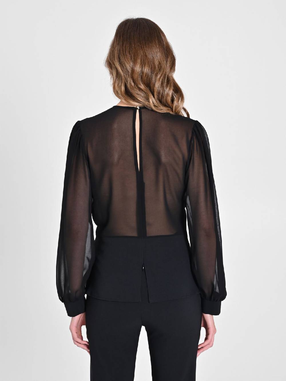 Rinascimento Blusa in Georgette Consegna Veloce