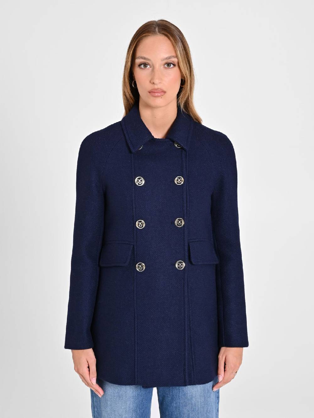 Rinascimento Cappotto Doppiopetto Blu Fino Al -60%