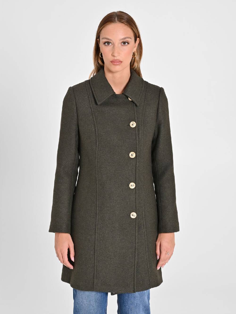 Rinascimento Cappotto Verde Muschio Prezzo Ridotto