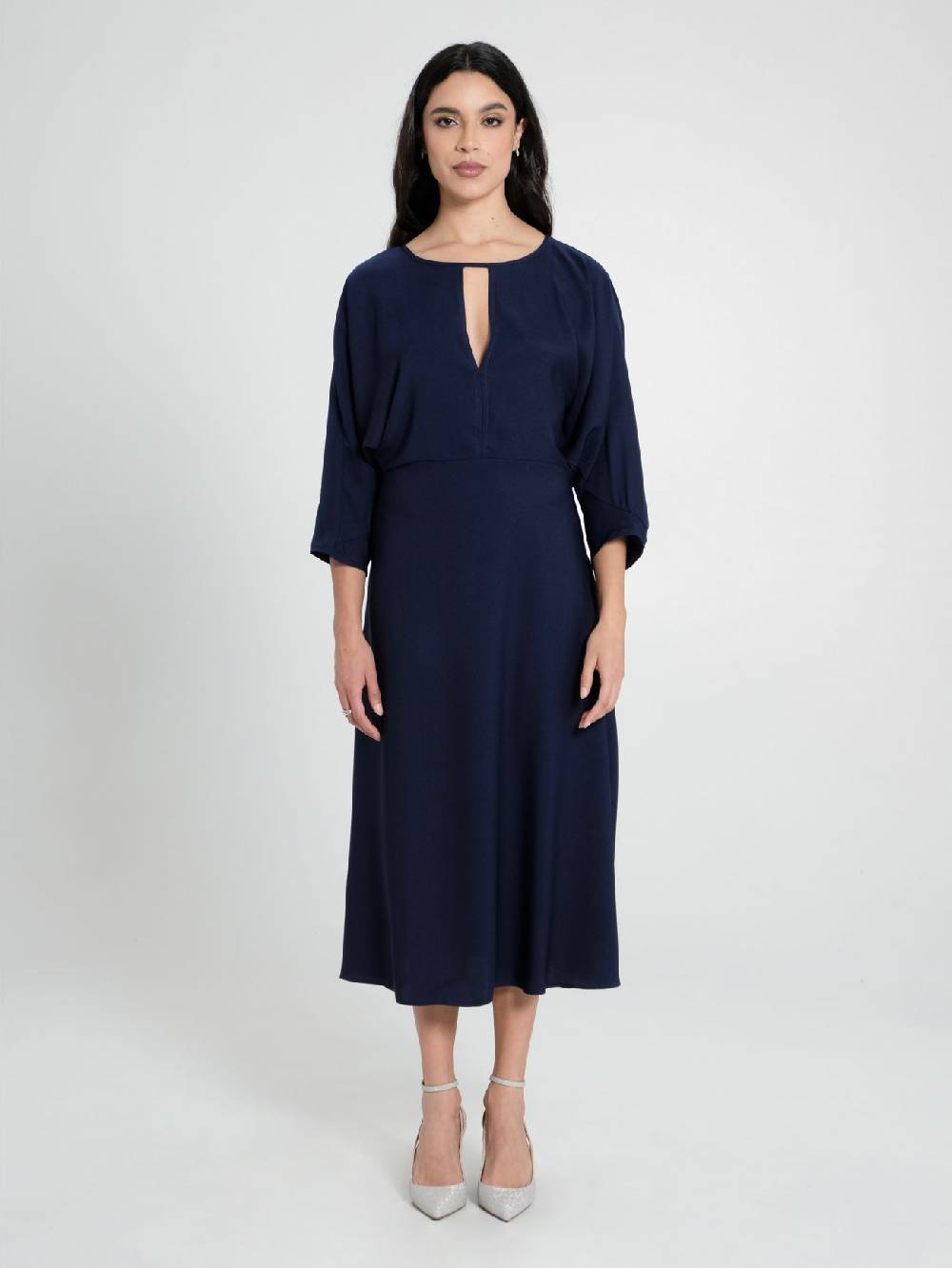 Rinascimento Abito Midi con Maniche Kimono Black Friday