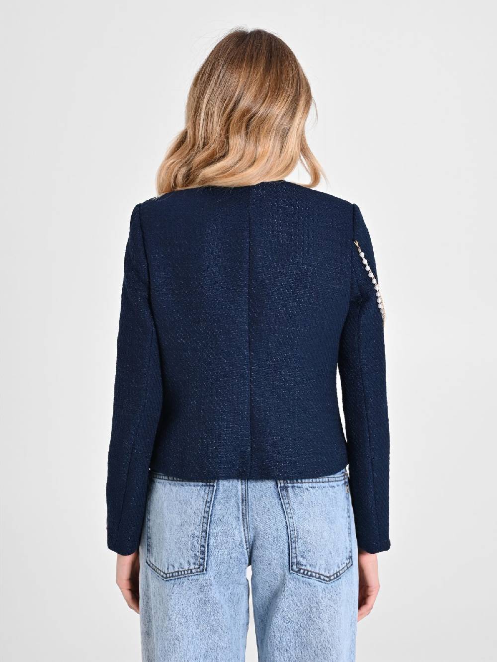 Rinascimento Giacca Corta in Tweed Offerta Pasqua