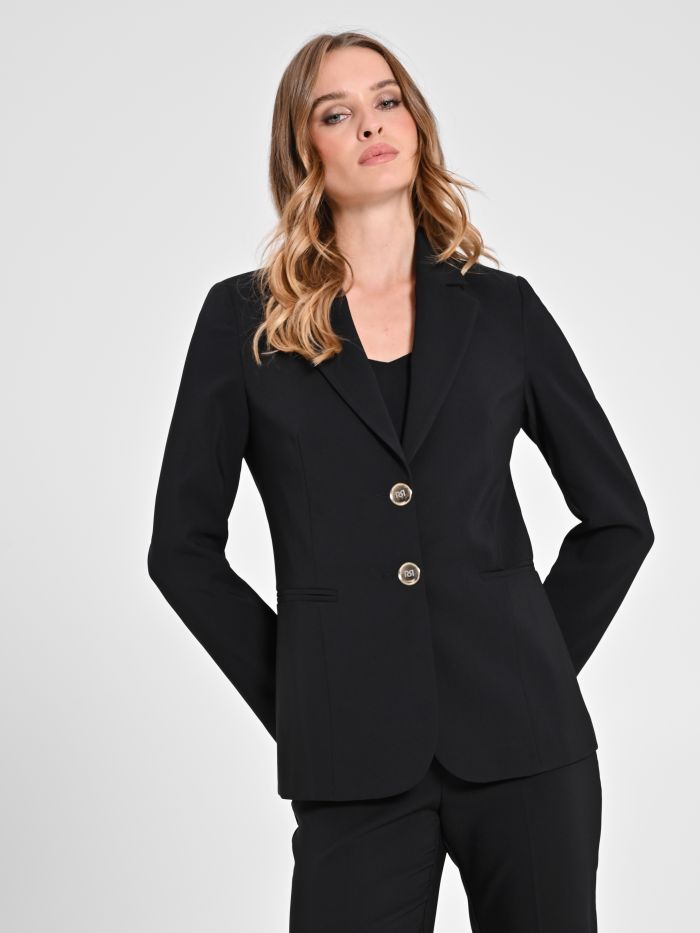 Rinascimento Giacca a Due Bottoni in Tessuto Tecnico Donna Offerte esclusive