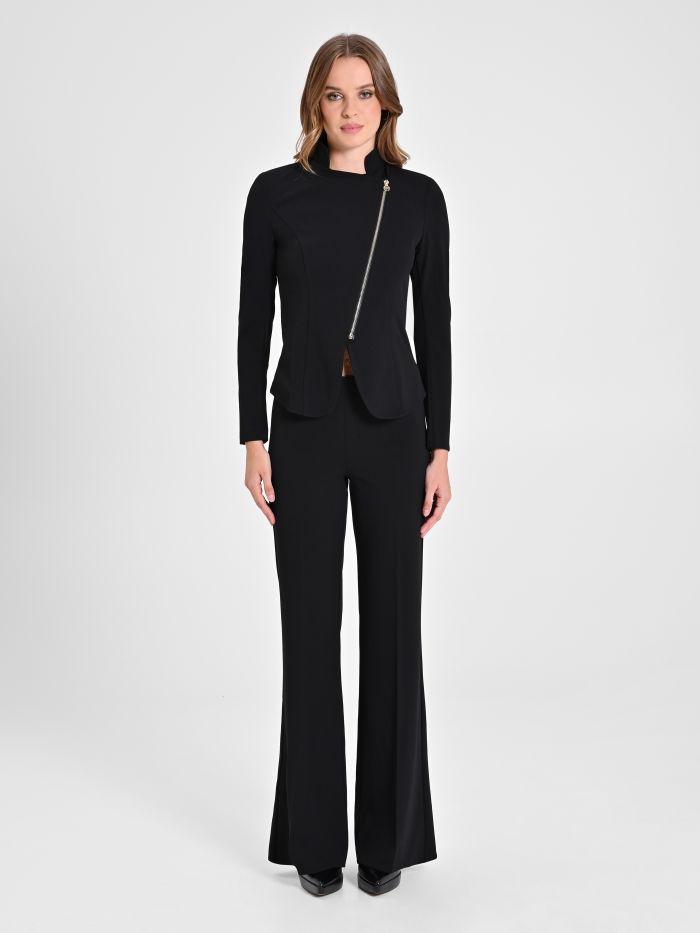 Rinascimento Giacca zip in scuba crèpe Donna Offerte speciali