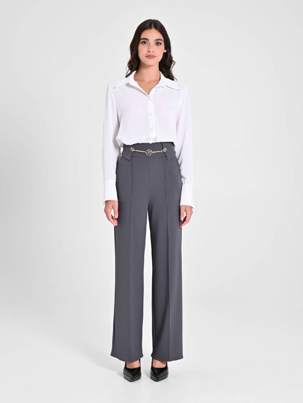 Rinascimento Pantaloni Grigi Chains Italia