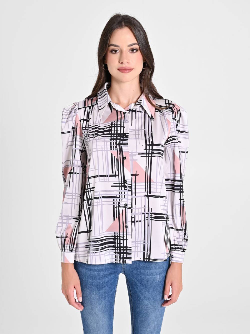 Rinascimento Camicia stampa Geometrica Soddisfazione Garantita