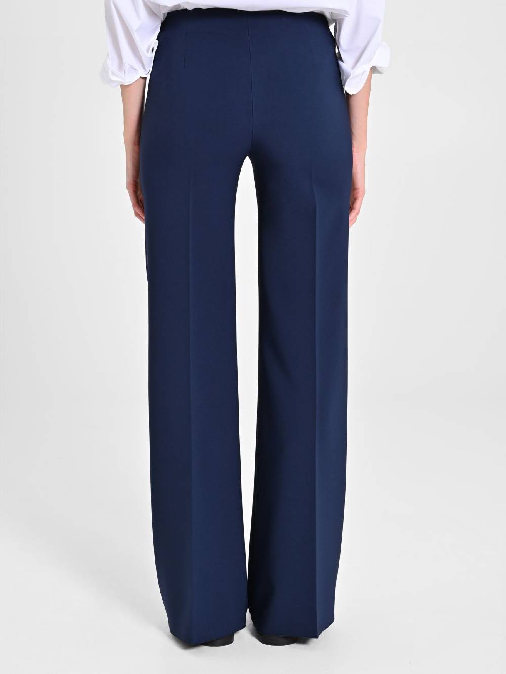 Rinascimento Pantaloni Palazzo in Tessuto Tecnico Blu Consegna Veloce