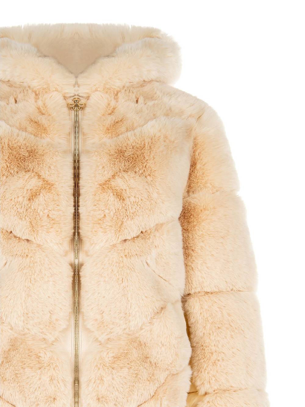 Rinascimento Giacca effetto Pelliccia Beige Presa