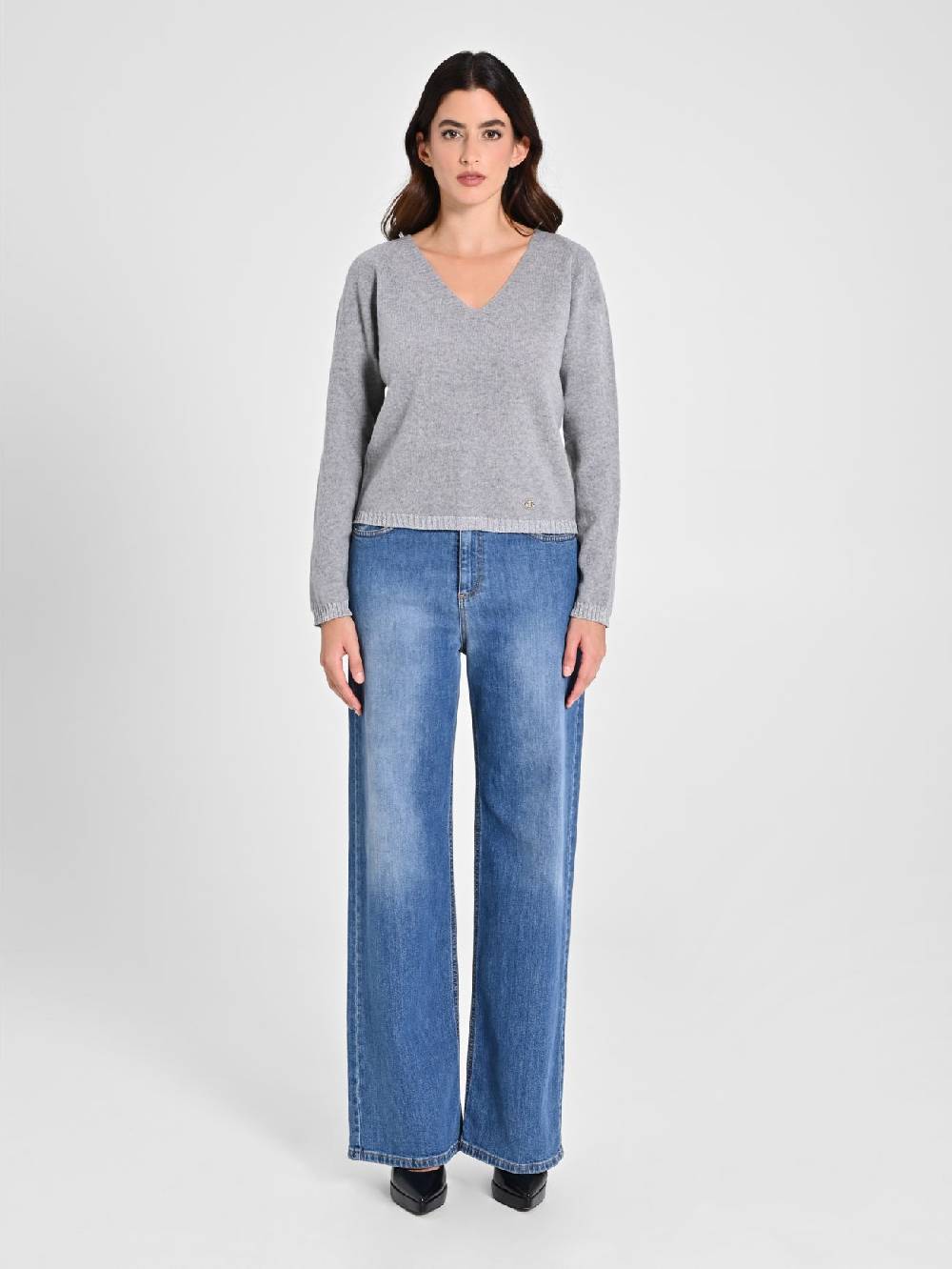 Rinascimento Maglione Lana Cashmere Grigio Outlet