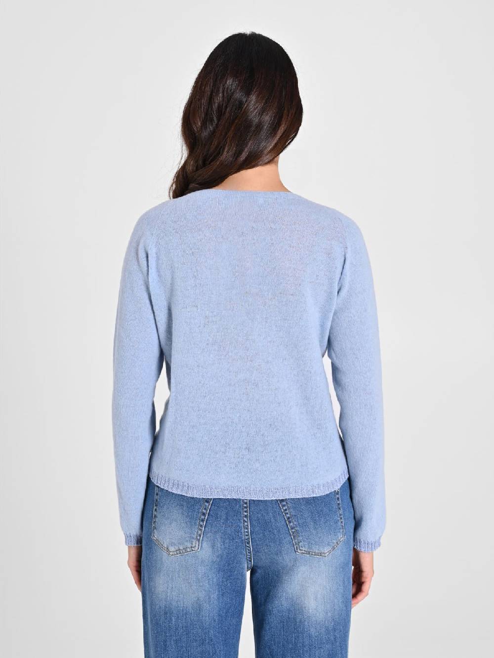 Rinascimento Maglione Lana Cashmere Azzurro In Vendita