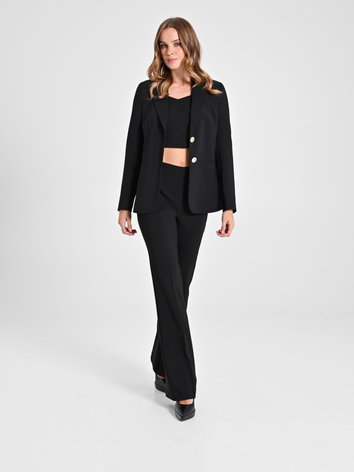Rinascimento Pantaloni Mid Flared in Tessuto Tecnico Vendite stagionali