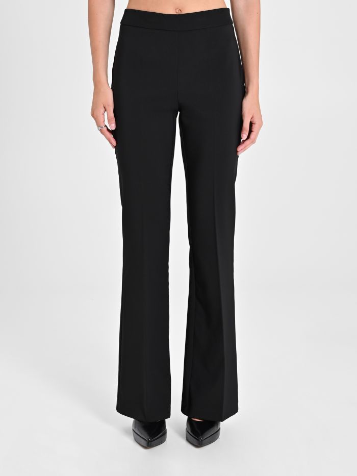 Rinascimento Pantaloni Mid Flared in Tessuto Tecnico Vendite stagionali