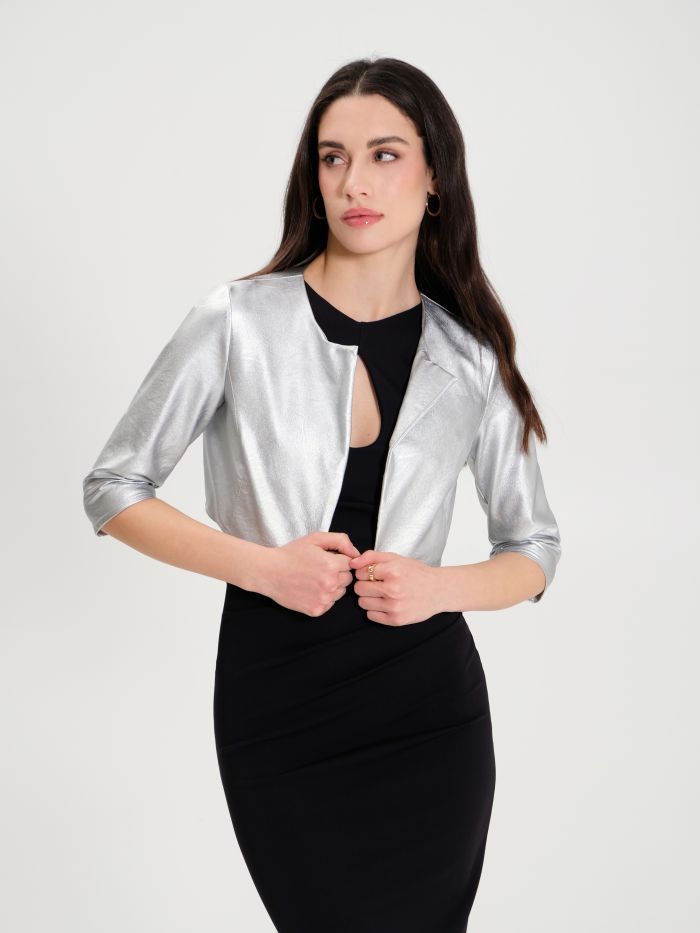 Rinascimento Coprispalle in Similpelle Metallizzato Black Friday