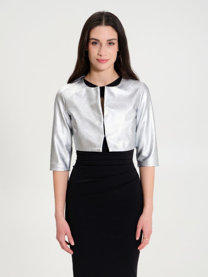 Rinascimento Coprispalle in Similpelle Metallizzato Black Friday