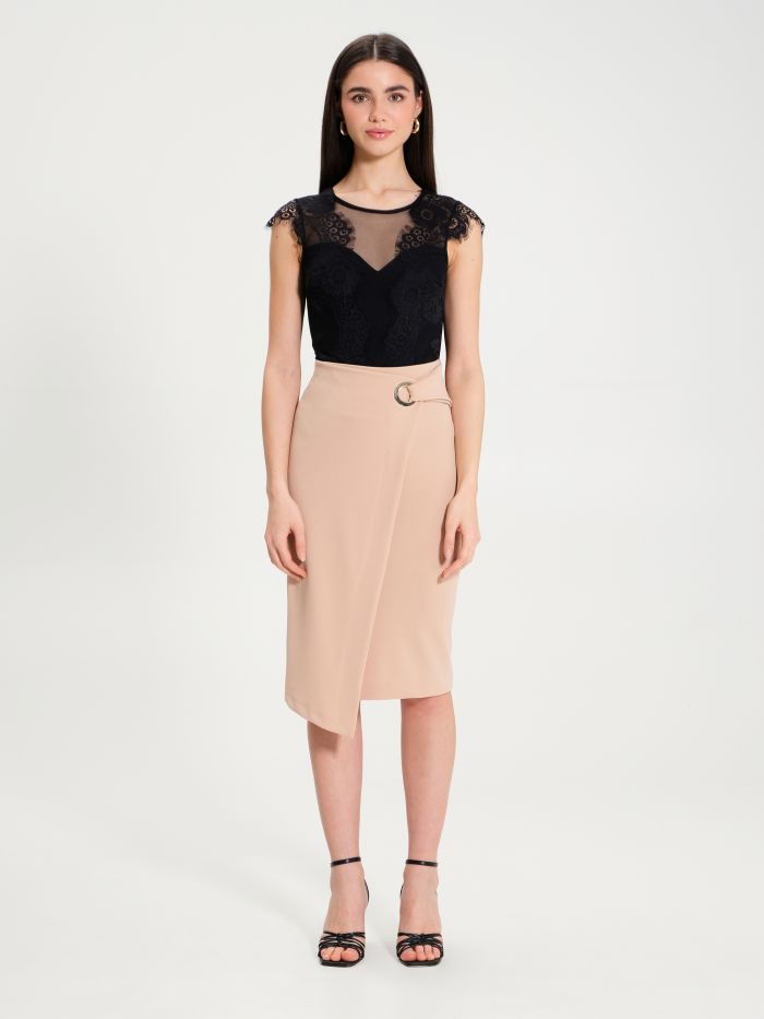 Rinascimento Top Body in Pizzo Vendita calda
