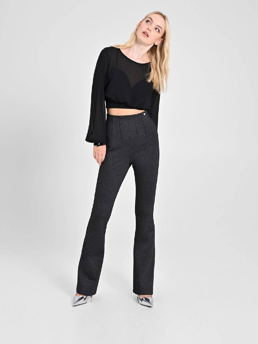 Rinascimento Pantaloni in Punto Milano Melange Lightning offer