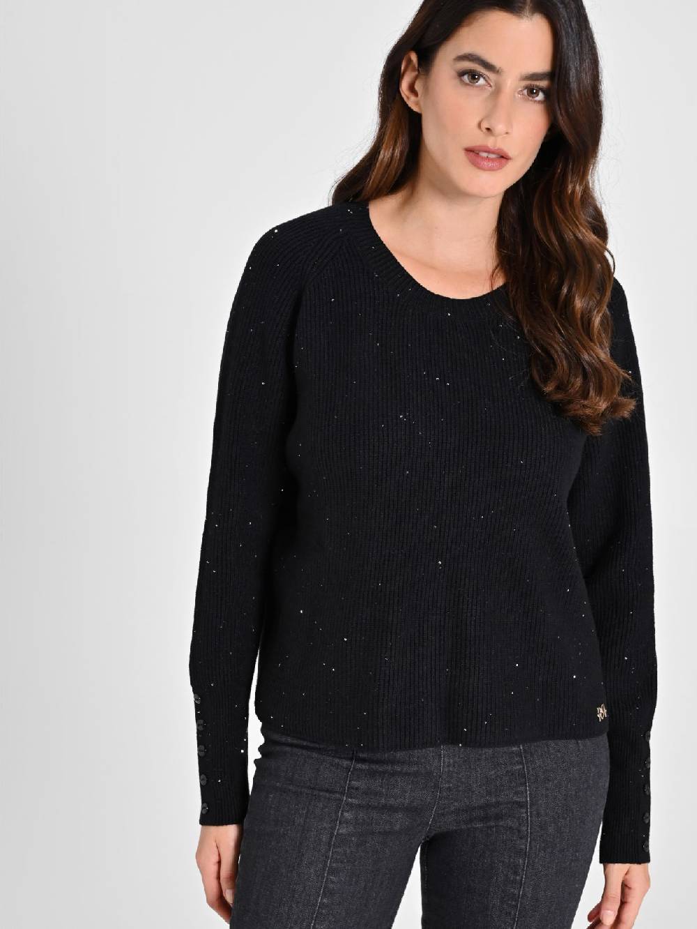 Rinascimento Maglione Nero Paillettes Nuovi prodotti
